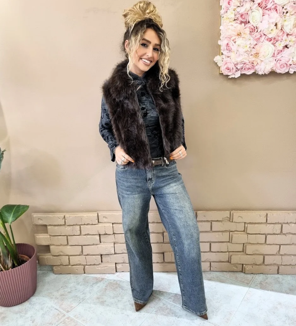 Gilet in Ecopelliccia Glamour