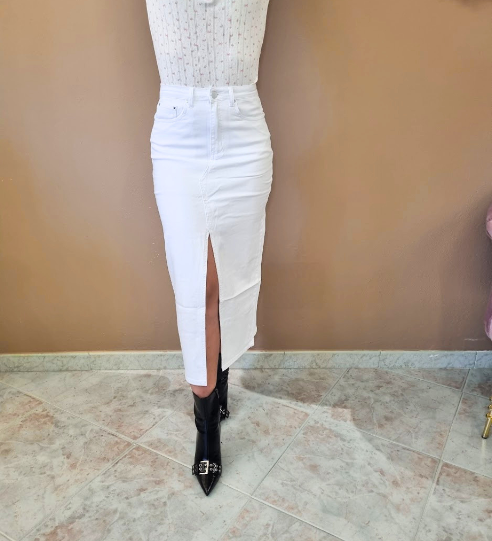Maxi Gonna Denim White