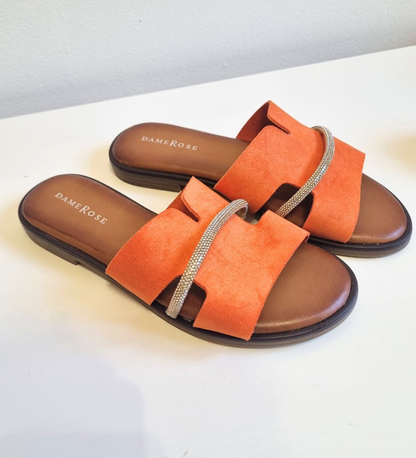 Sandali Slide DAME ROSE con Strass – Eleganza Casual e Dettagli Luminosi