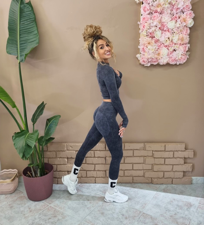 Completo Seamless Woven – Felpa Zip Glam & Leggings Super Push-Up