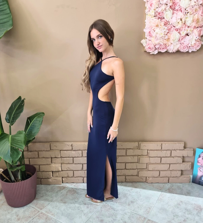 Abito Maxi Cut-Out Backless - Blu Navy
