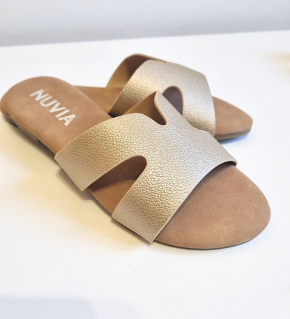 Sandali Slide NUVIA  Eleganza Flat e Comfort Quotidiano