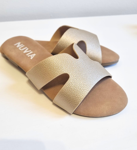 Sandali Slide NUVIA  Eleganza Flat e Comfort Quotidiano