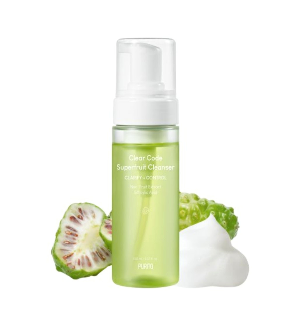 Purito Clear Code Superfruit Cleanser – Detergente Viso Purificante e Opacizzante (150ml / 5.07 fl. oz.)