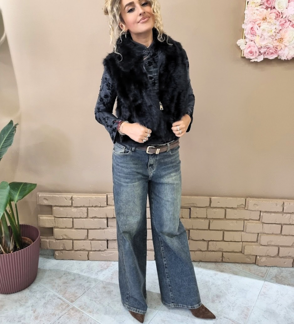 Gilet in Ecopelliccia Glamour