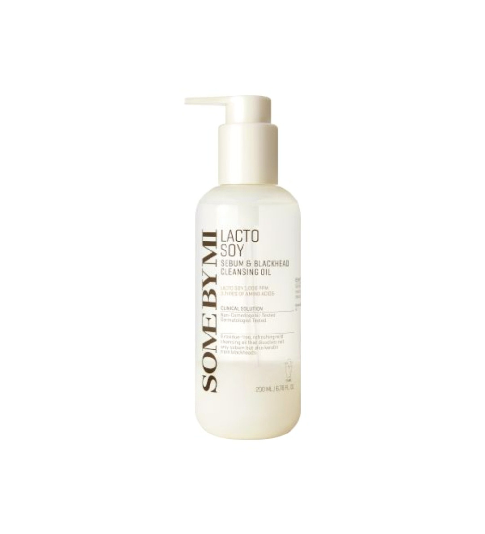 Some By Mi Lacto Soy Sebum & Blackhead Cleansing Oil – Olio Detergente Purificante e Anti-Punti Neri (200ml / 6.76 FL. OZ.)
