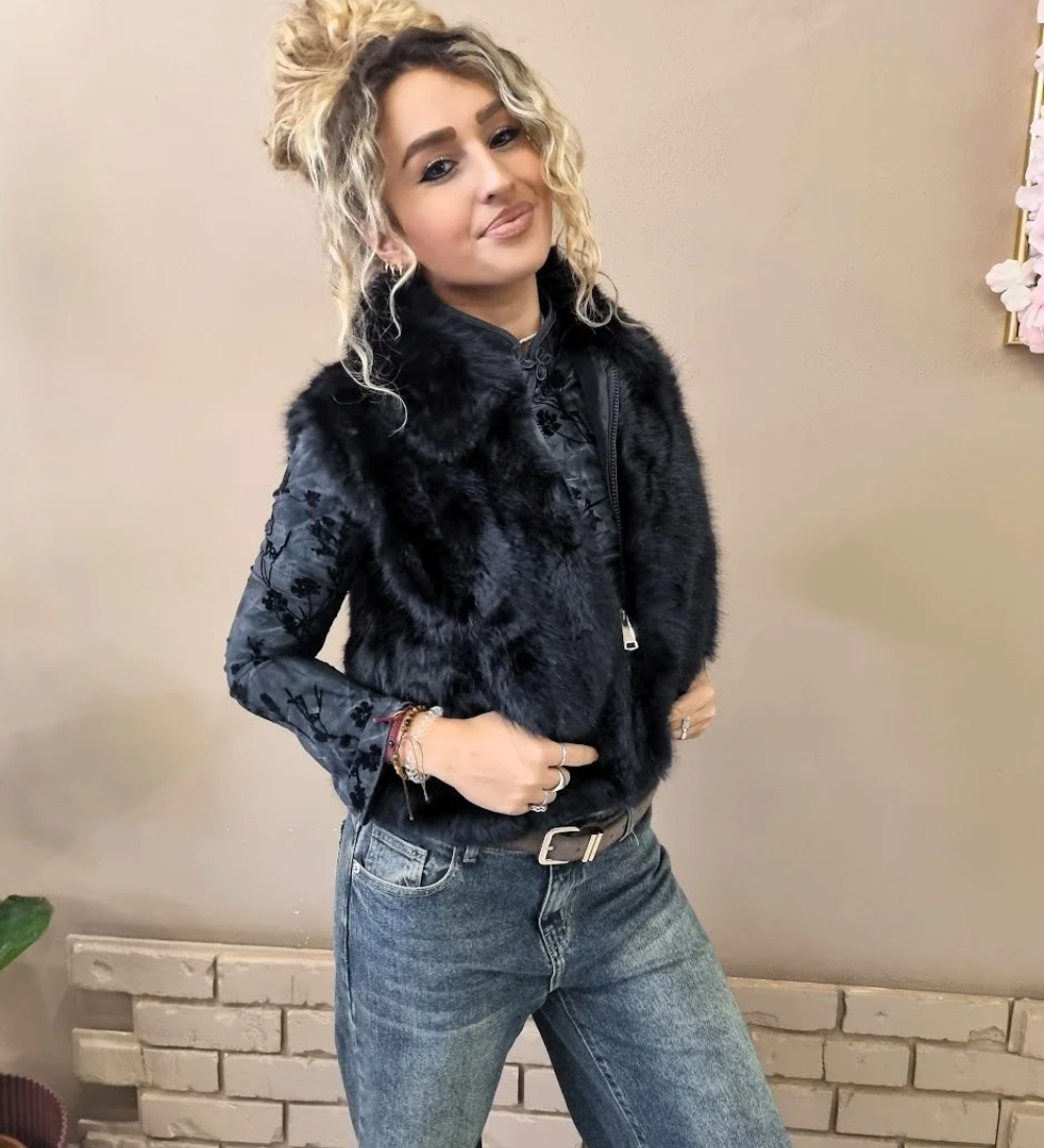 Gilet in Ecopelliccia Glamour
