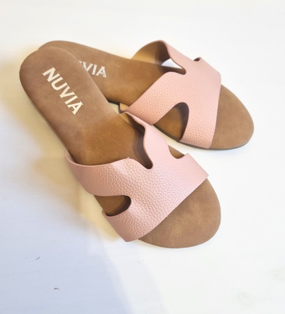 Sandali Slide NUVIA  Eleganza Flat e Comfort Quotidiano