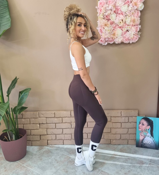 Leggings Sportivi a Vita Alta Effetto Push-Up