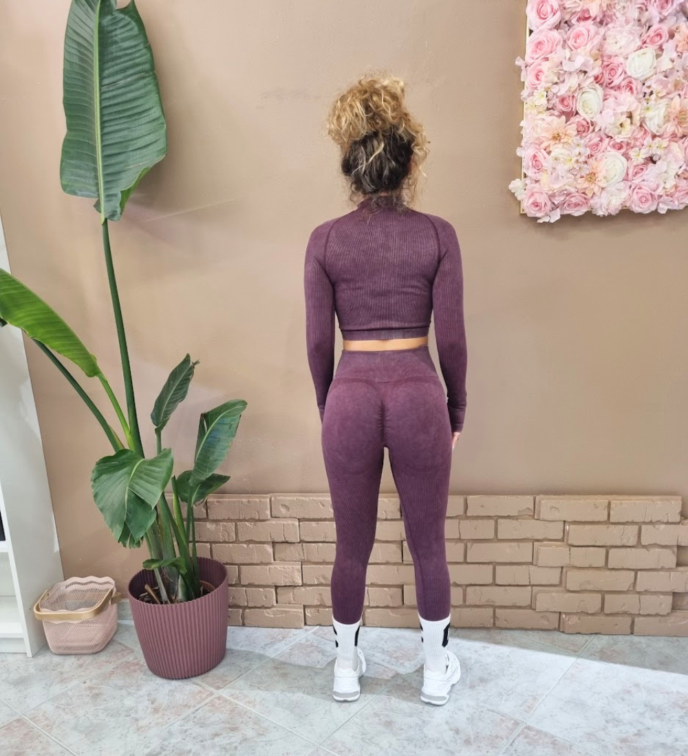 Completo Seamless Woven – Felpa Zip Glam & Leggings Super Push-Up
