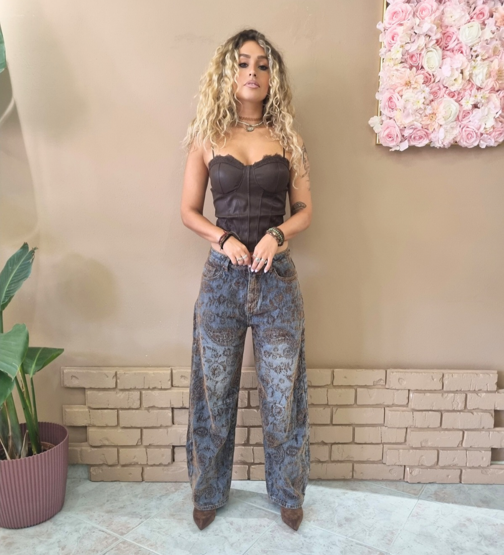 Jeans Persian con Motivo Paisley
