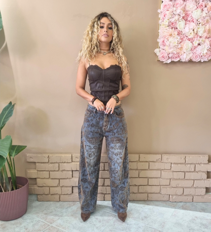 Jeans Persian con Motivo Paisley