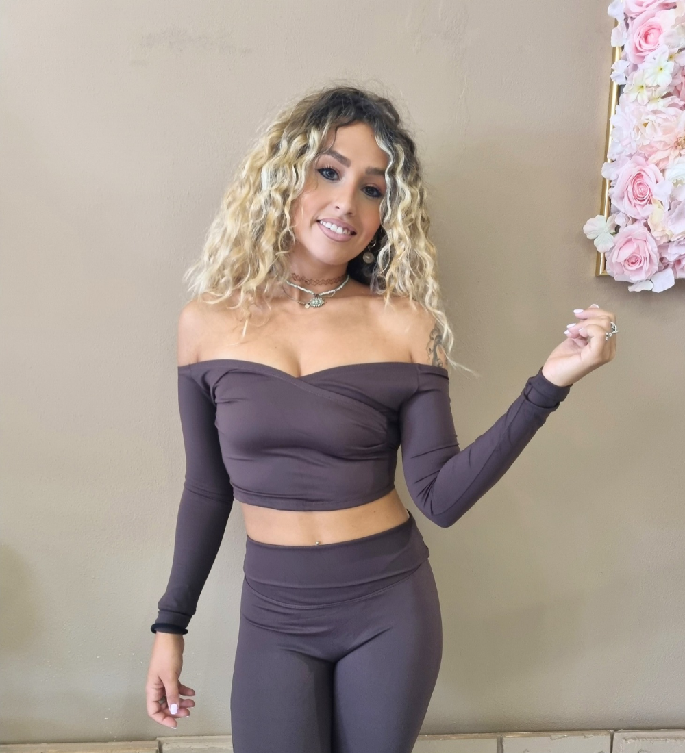 Set Yoga & Pilates  Crop Top + Pantaloni Flare