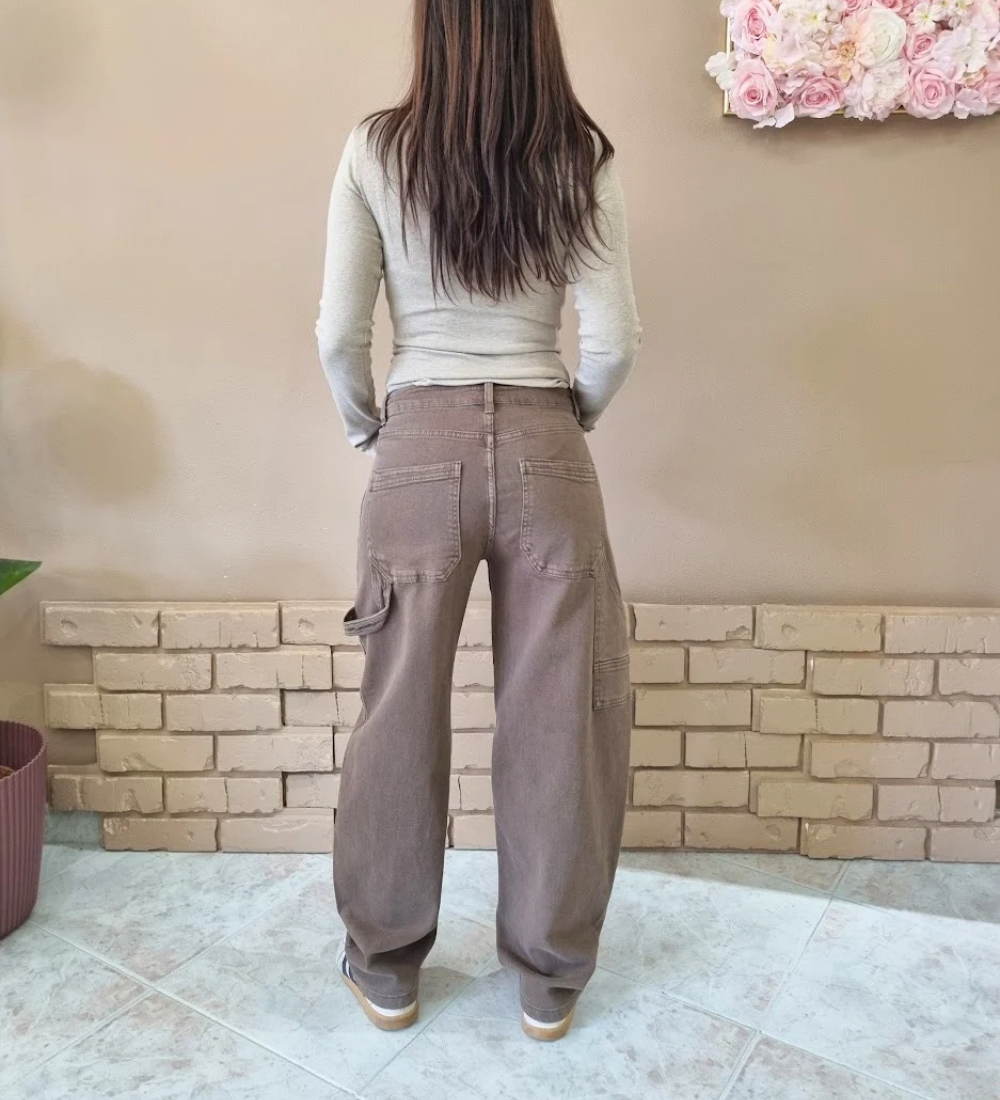 Jeans Cacao Loose Fit - Marrone Cioccolato