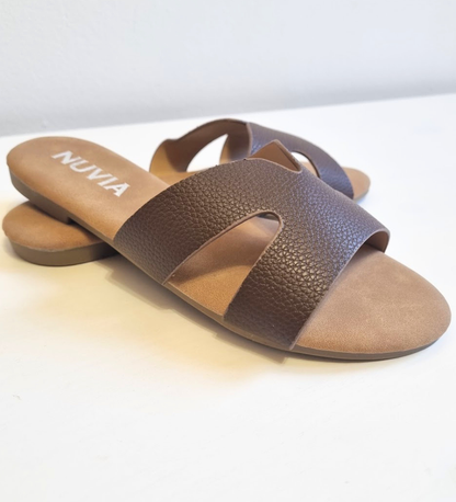 Sandali Slide NUVIA  Eleganza Flat e Comfort Quotidiano