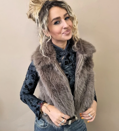 Gilet in Ecopelliccia Glamour