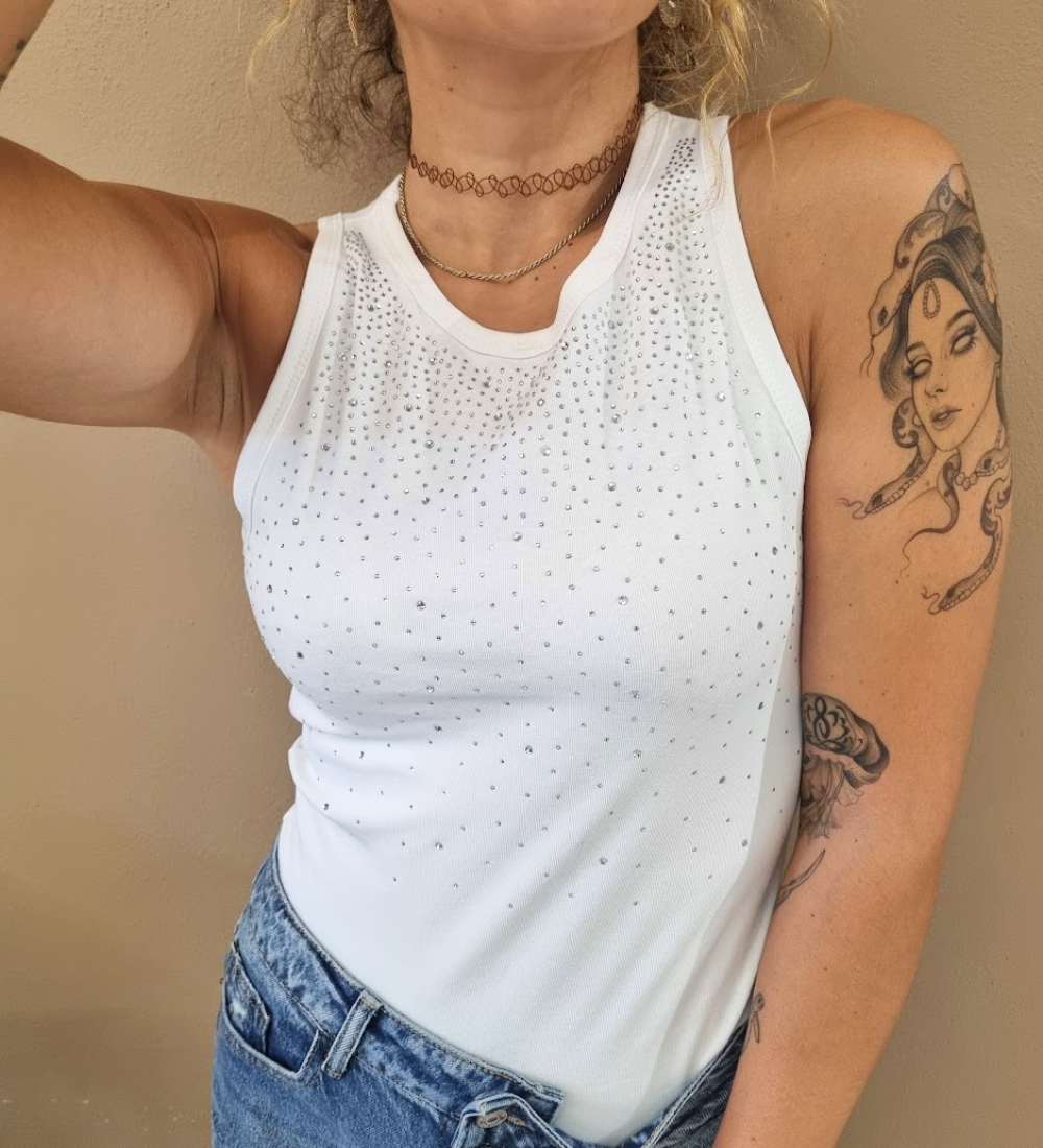 Canotta con Strass / Glitter – Glow Style