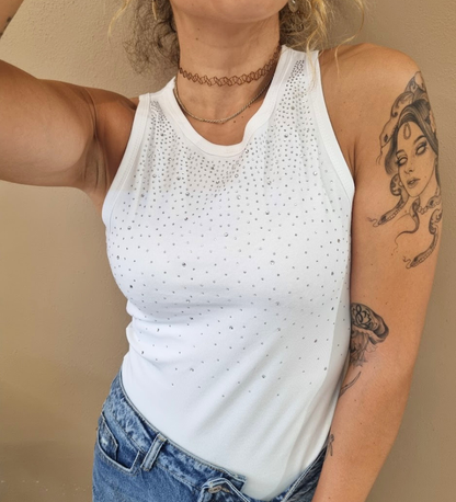 Canotta con Strass / Glitter – Glow Style
