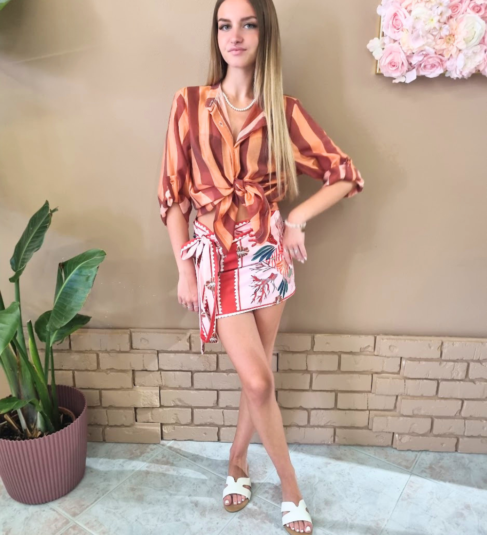 Completo Estivo Camicia & Minigonna Pareo