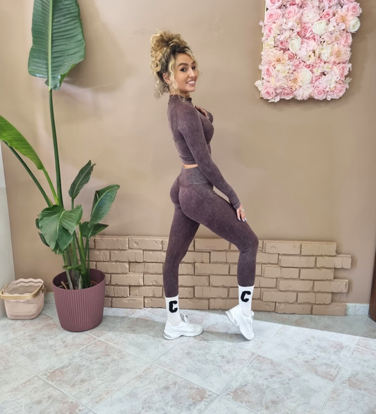 Completo Seamless Woven – Felpa Zip Glam & Leggings Super Push-Up