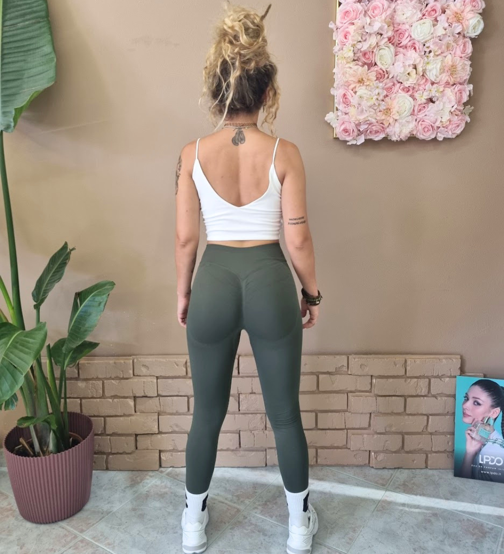 Leggings Sportivi a Vita Alta Effetto Push-Up