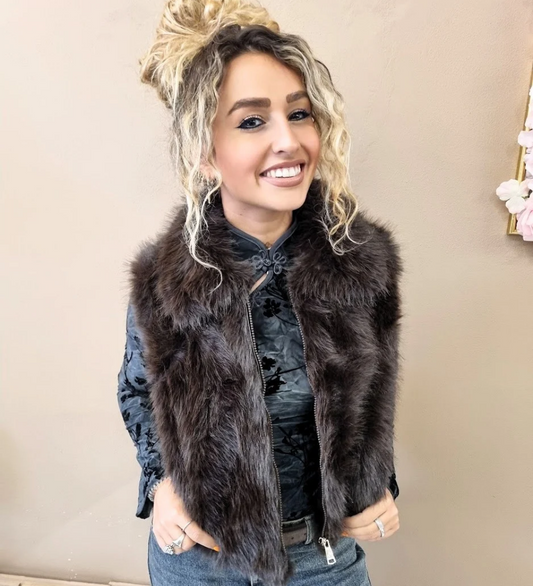 Gilet in Ecopelliccia Glamour
