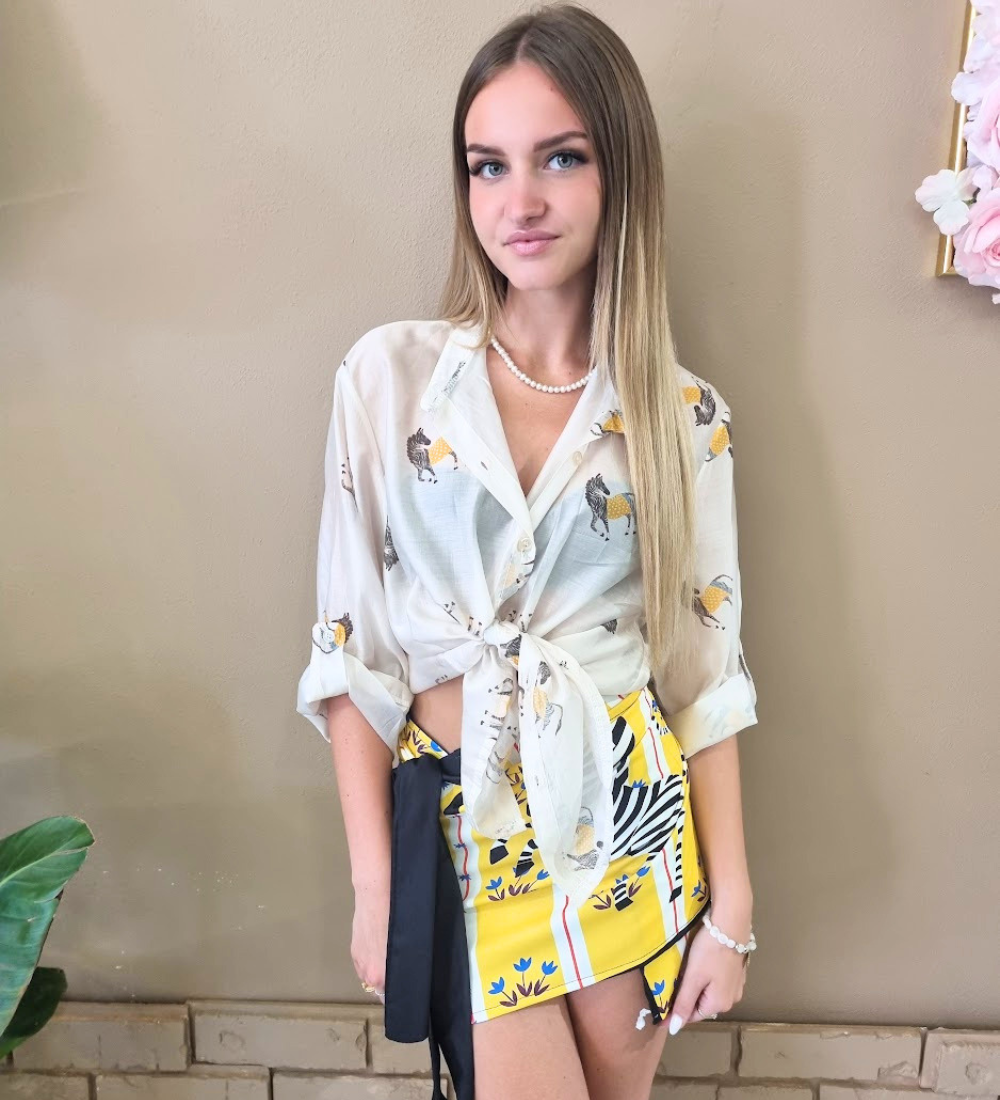 Completo Estivo Camicia & Minigonna Pareo