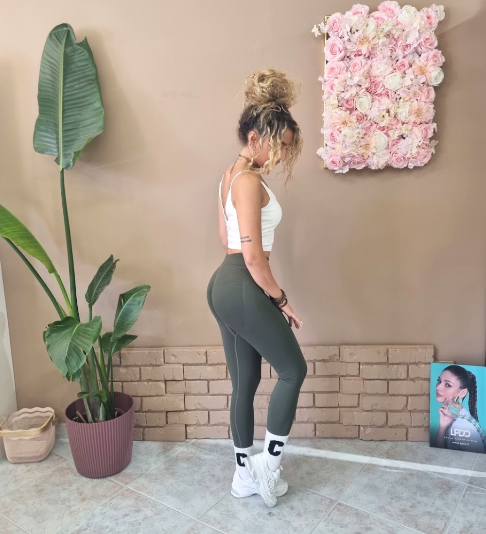 Leggings Sportivi a Vita Alta Effetto Push-Up