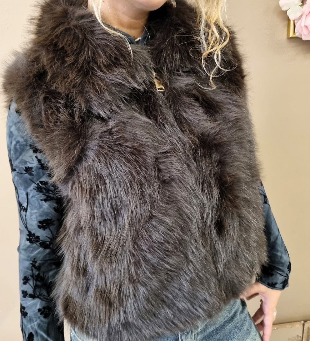 Gilet in Ecopelliccia Glamour