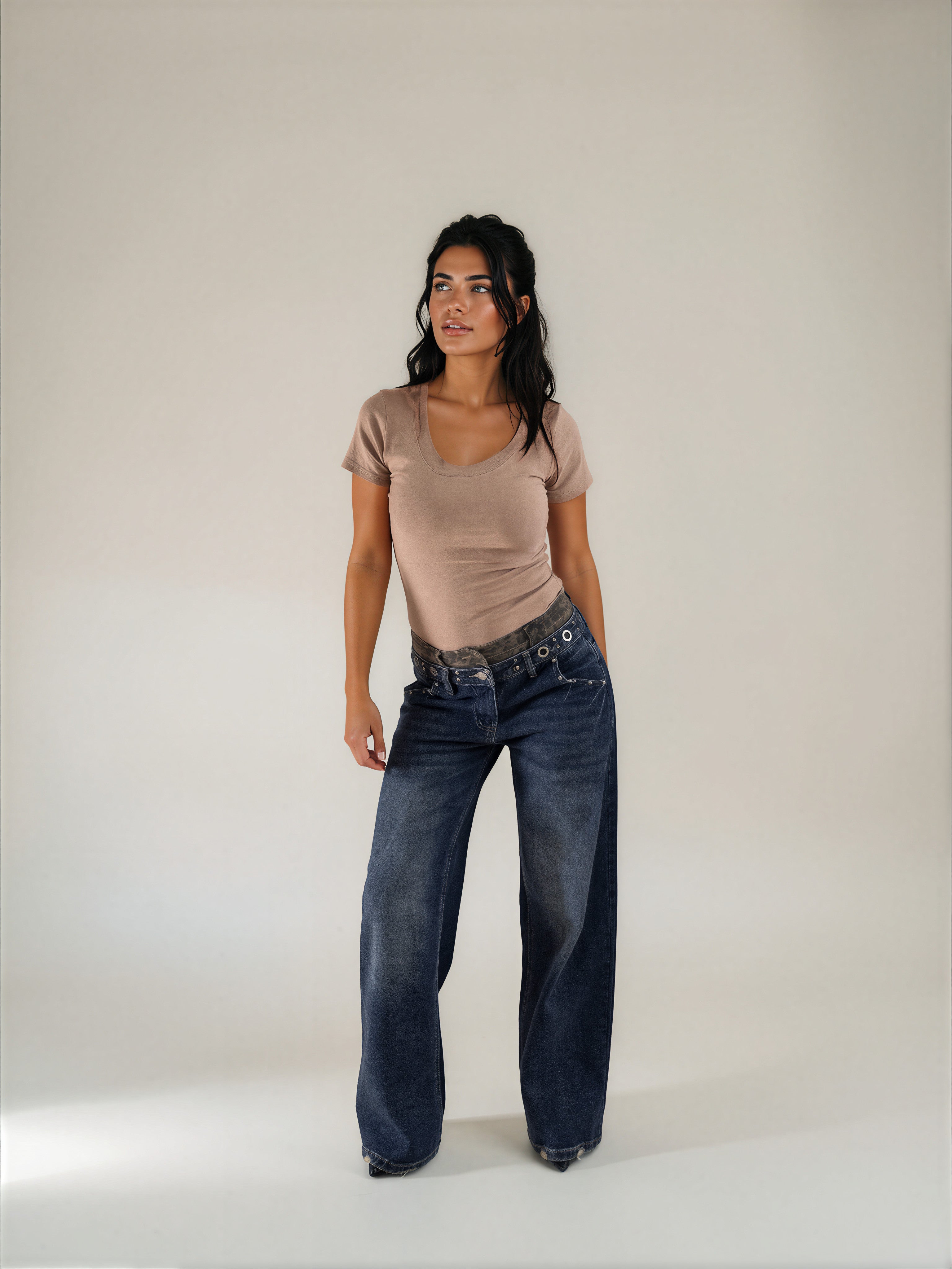 Jeans Lucia  con Dettagli Leopardati