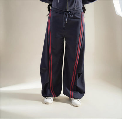 Pantalone Tuta Two Line Oversize con Bande Laterali