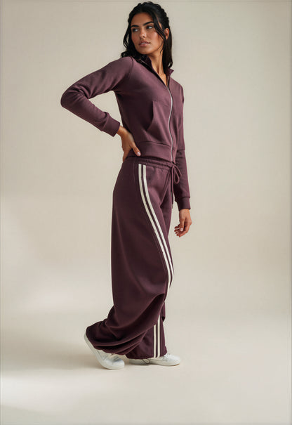 Pantalone Tuta Two Line Oversize con Bande Laterali