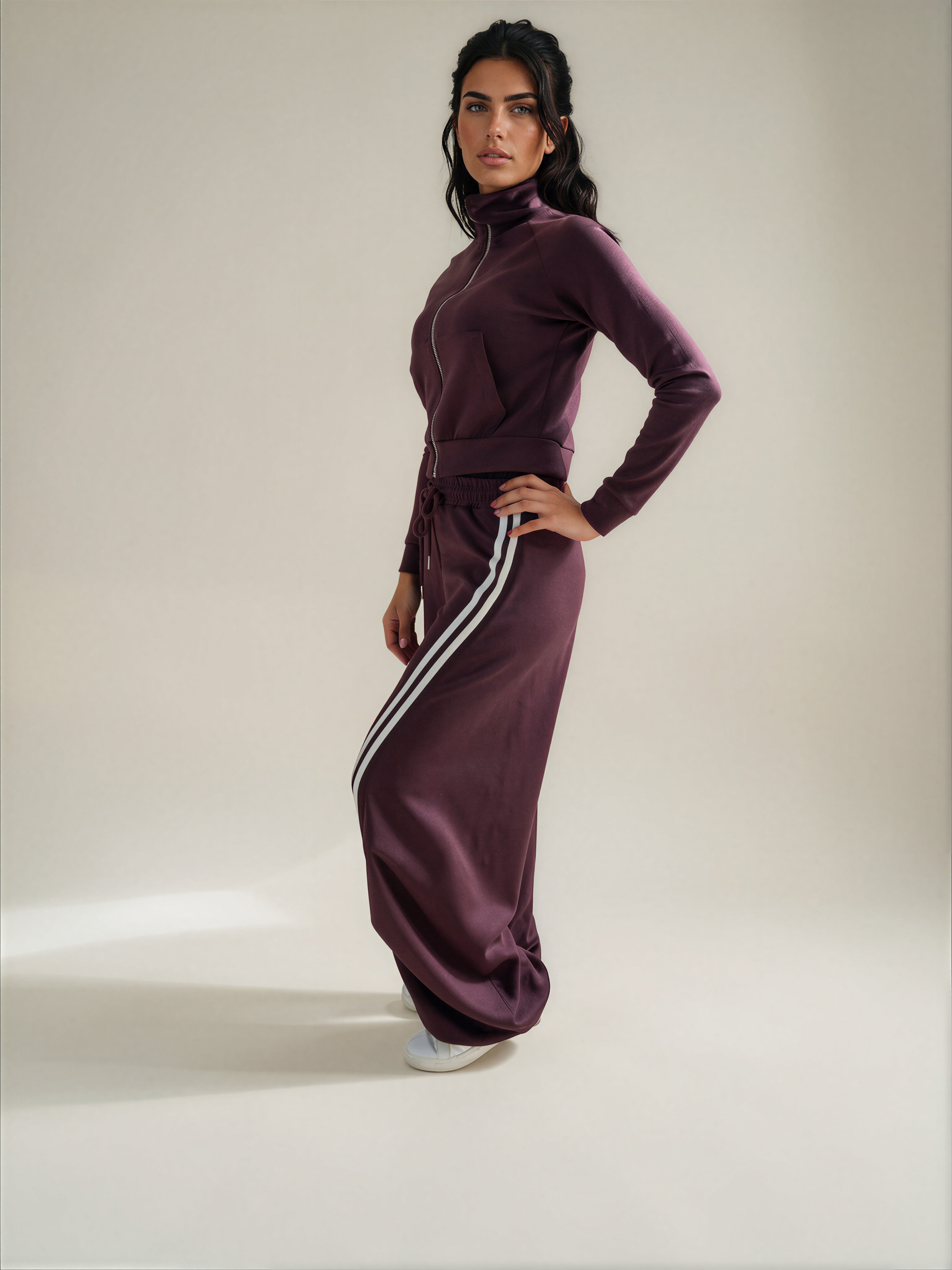 Pantalone Tuta Two Line Oversize con Bande Laterali