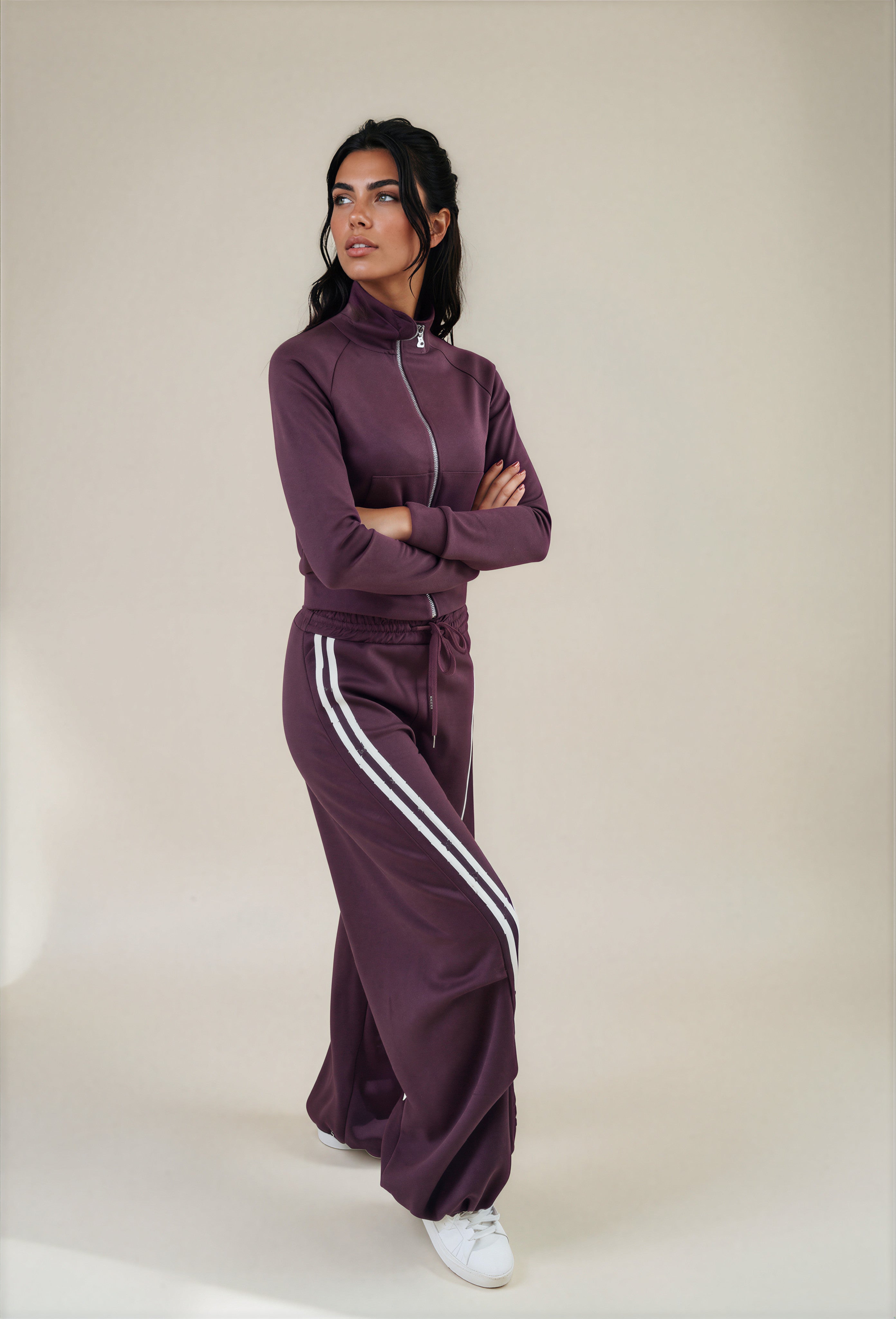 Pantalone Tuta Two Line Oversize con Bande Laterali