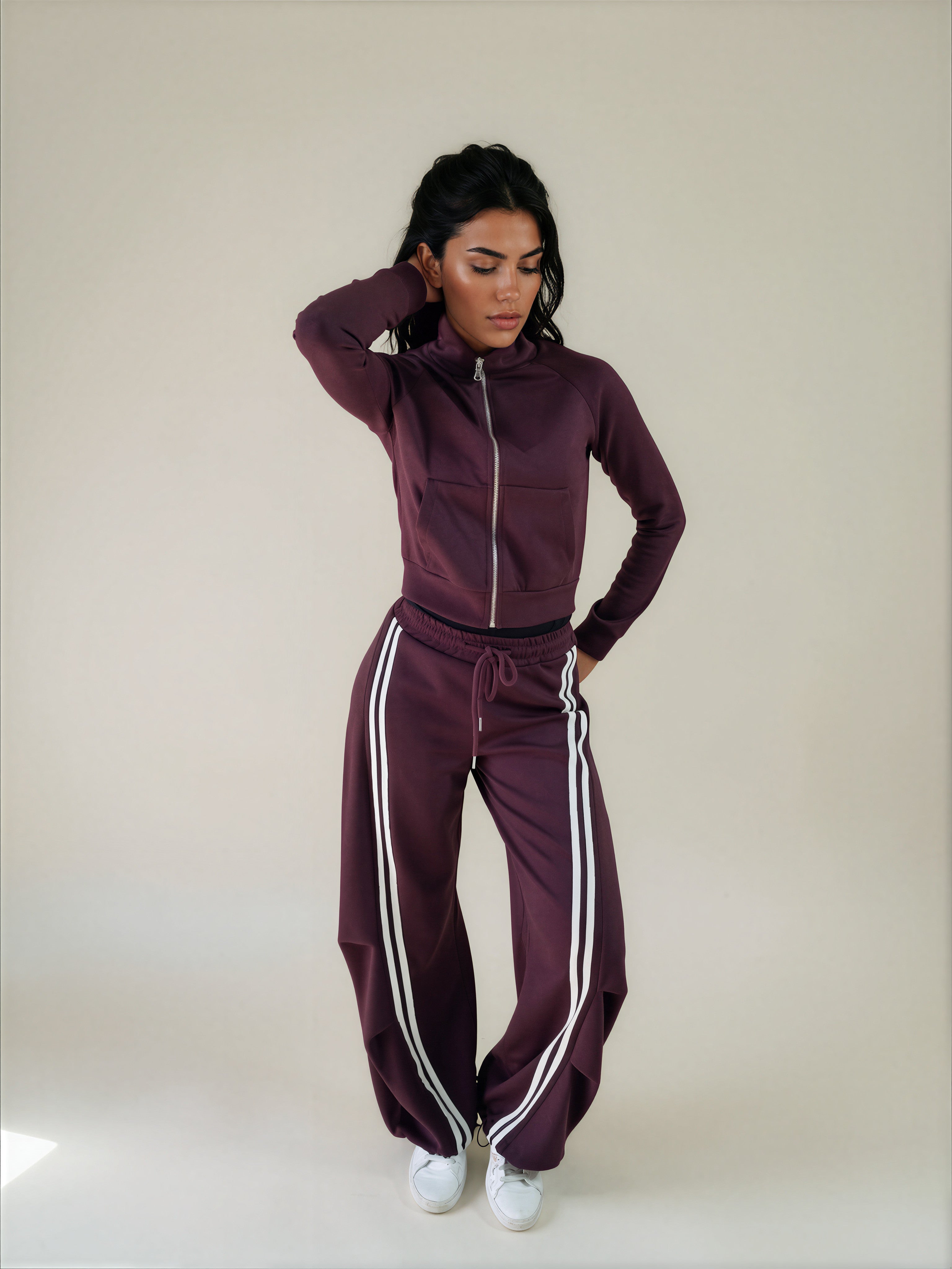 Pantalone Tuta Two Line Oversize con Bande Laterali