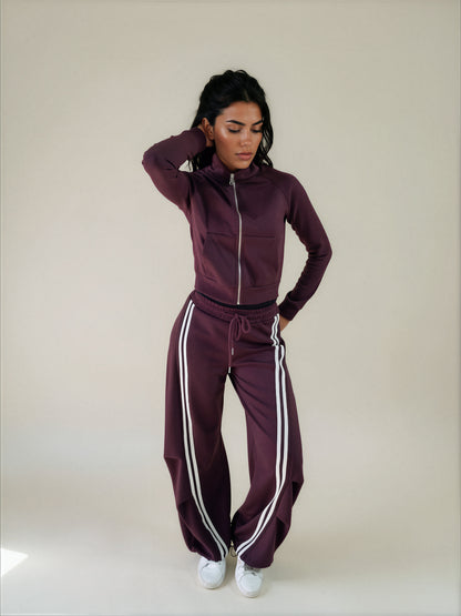 Pantalone Tuta Two Line Oversize con Bande Laterali
