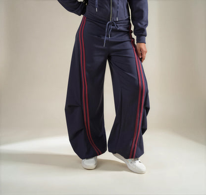 Pantalone Tuta Two Line Oversize con Bande Laterali