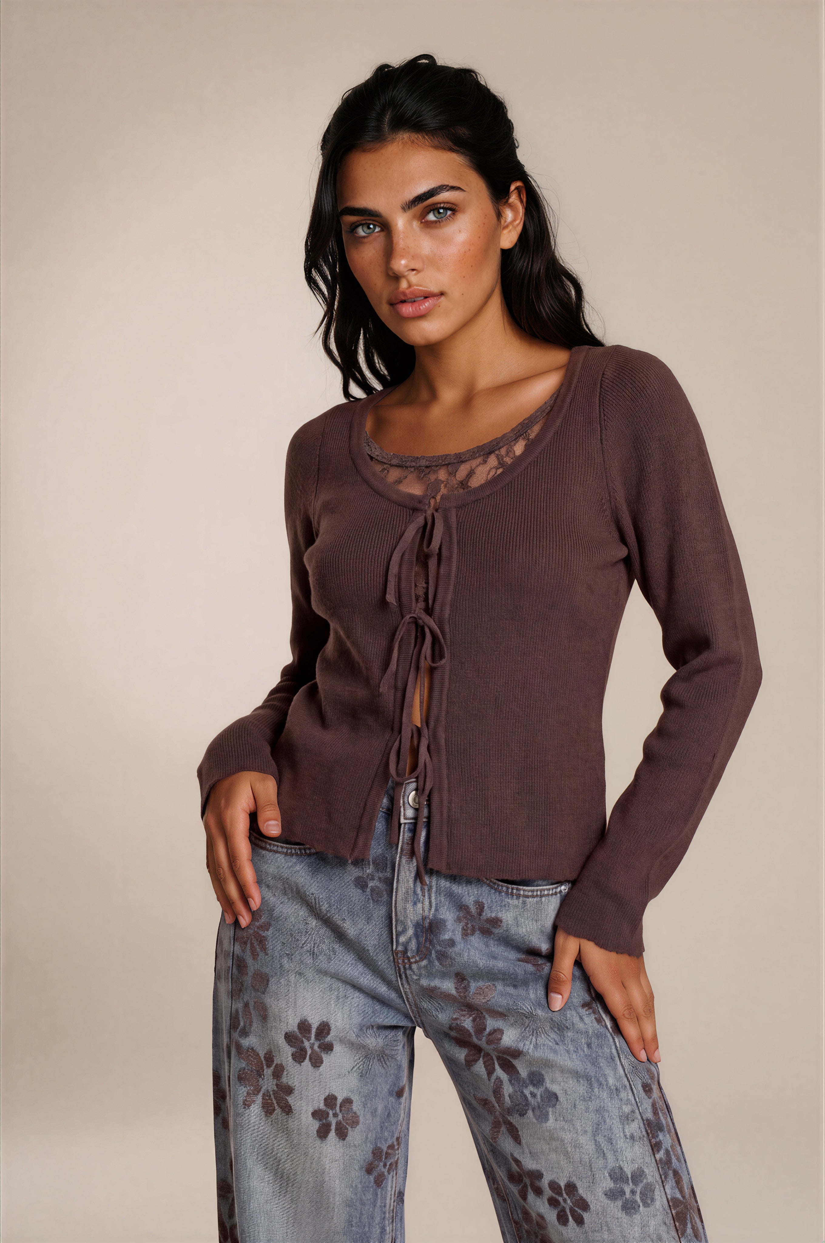 Maglia Doris con top pizzo