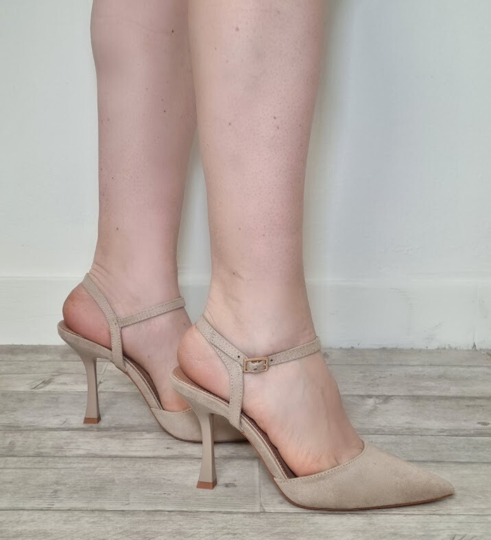 Décolleté Slingback con Cinturino alla Caviglia tacco 9 cm