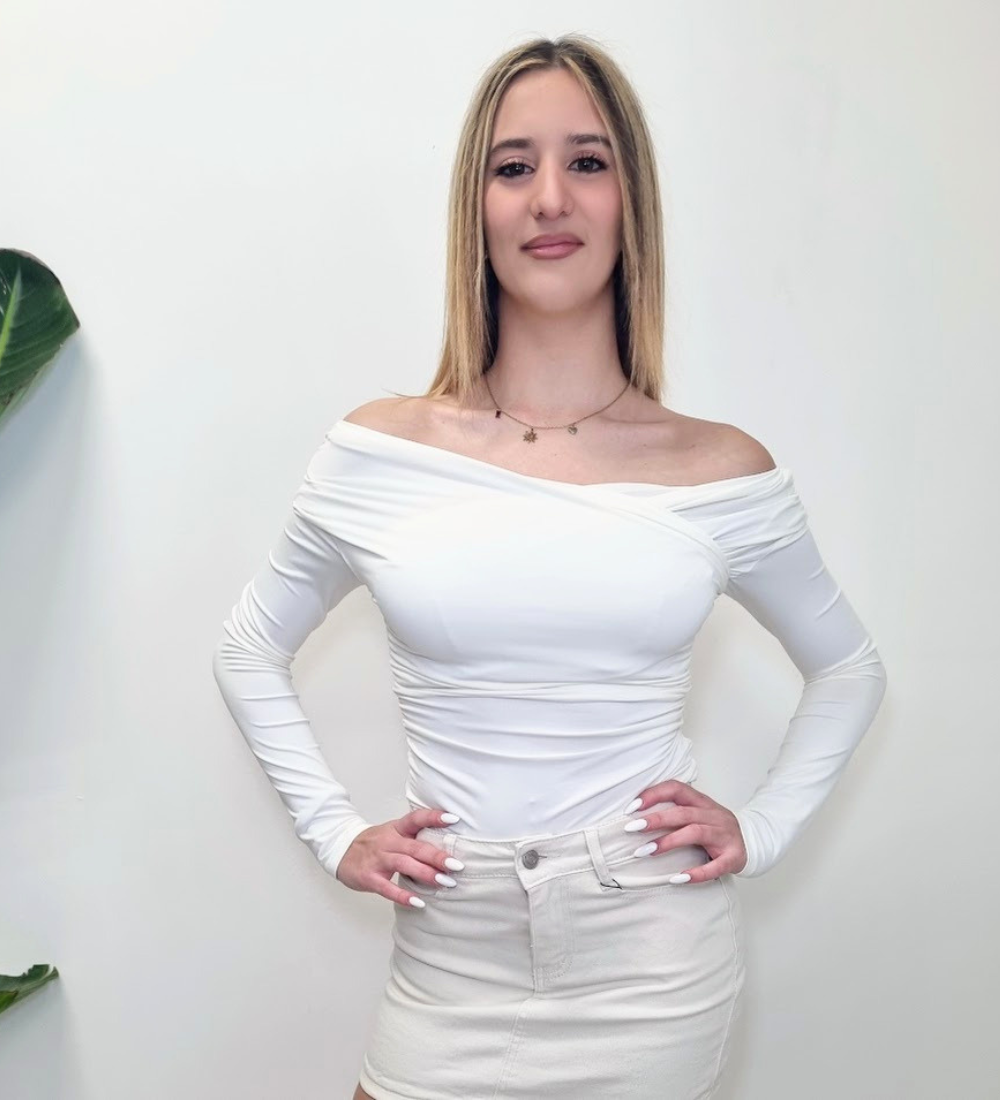 Maglia "Iris" – Sottogiacca Incrociato con Scollo Bardot