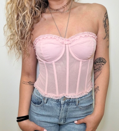 Corsetto Trasparente con Ruches