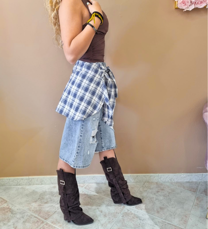 Bermuda Denim Urban Destroyed con bandana