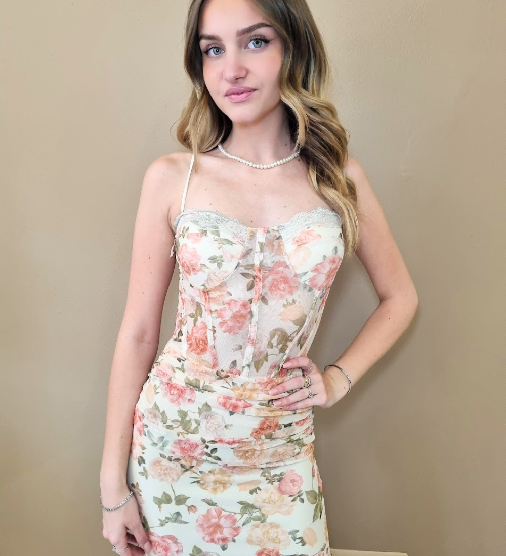 Abito Romantic Muse Long Dress con Corpetto