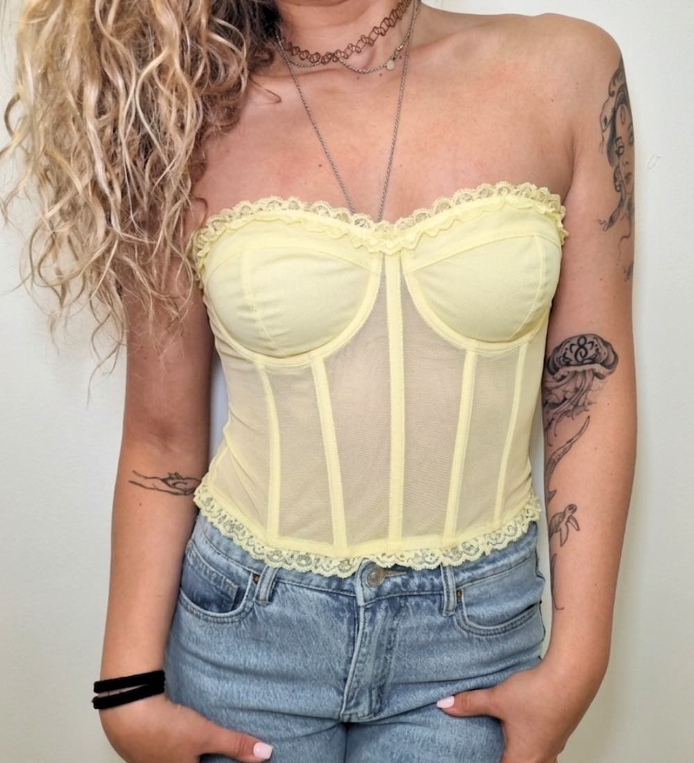 Corsetto Trasparente con Ruches