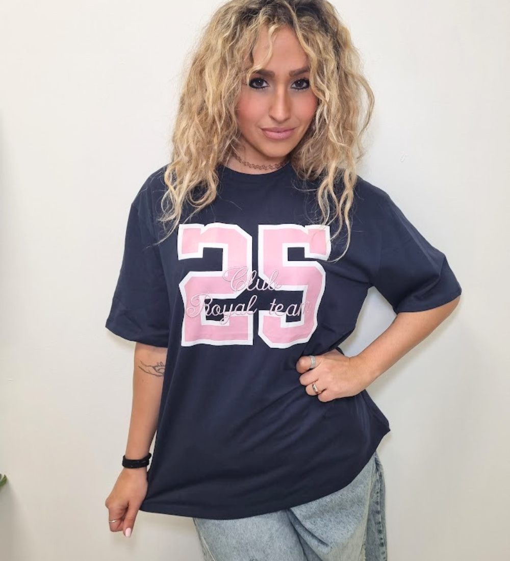 T-Shirt Oversize "Royal Team 25" – Urban Style