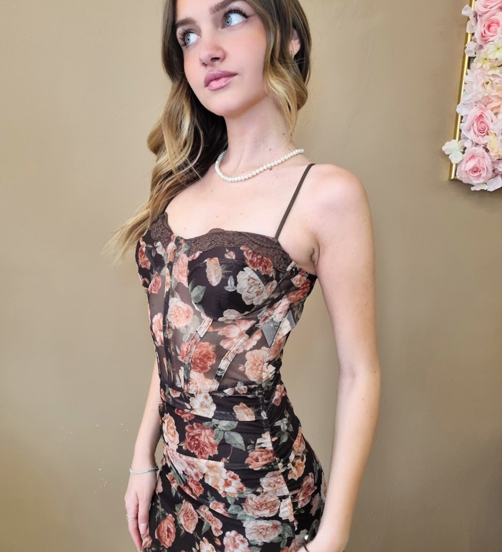 Abito Romantic Muse Long Dress con Corpetto