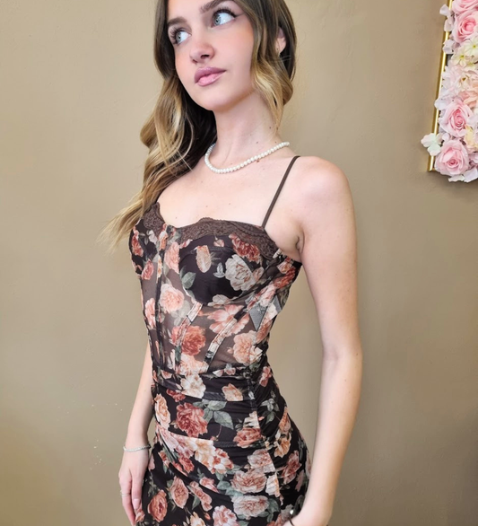 Abito Romantic Muse Long Dress con Corpetto