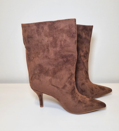 Stivaletto scamosciato con Tacco Kitten