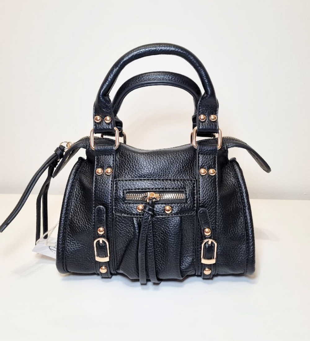 Bauletto ecopelle con Dettagli Gold