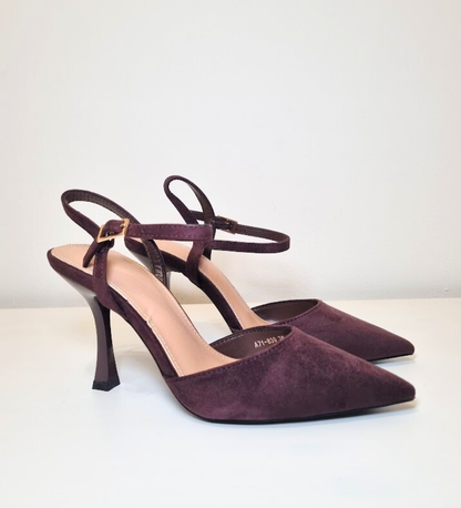Décolleté Slingback con Cinturino alla Caviglia tacco 9 cm